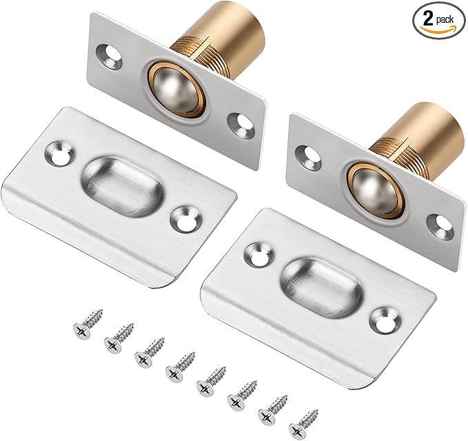 Ravinte Silver Door Ball Catch, Closet Door Latch Adjustable, 2 Pack | Solid by Ravinte
