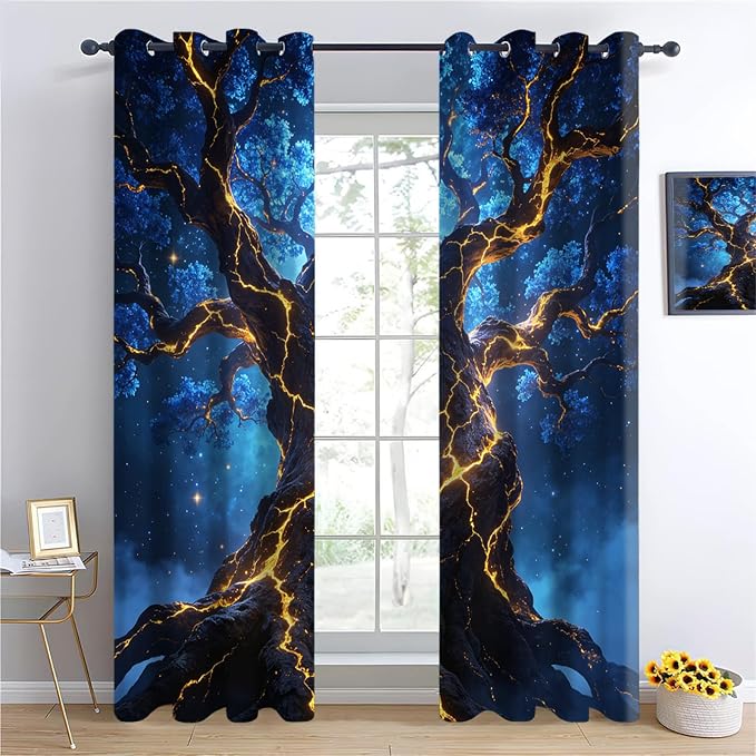 Ancient Trees in the Forest Curtains, Giant Ancient Tree Blackout Curtains 96 - Image 4