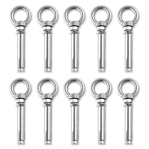 Shoulder Eye Bolts, Heavy Duty Eyebolts 304 Stainless Steel Wall Concrete by Ekunbuy