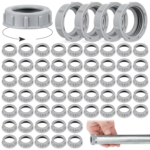 Pushglossy 50 Pcs 1 Inch Plastic Electrical Conduit Fittings | Plastic by Pushglossy