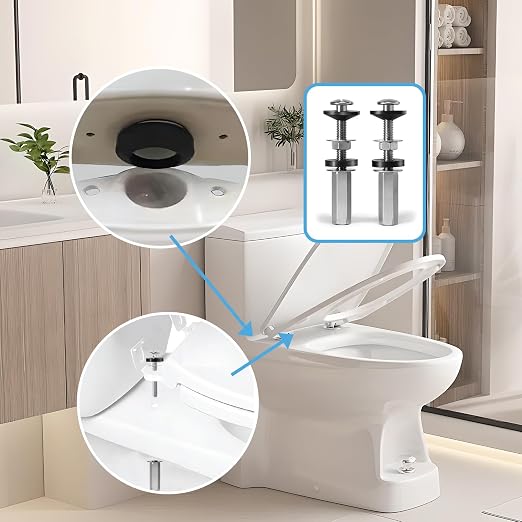 4Pcs Universal Toilet Seat Bolts Kit, Metal Heavy - Image 4