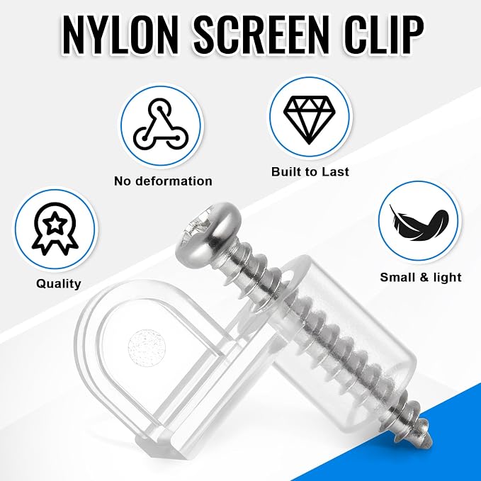 Blulu 24 Pack 3/8 in Nylon Window Screen Clip - Image 3