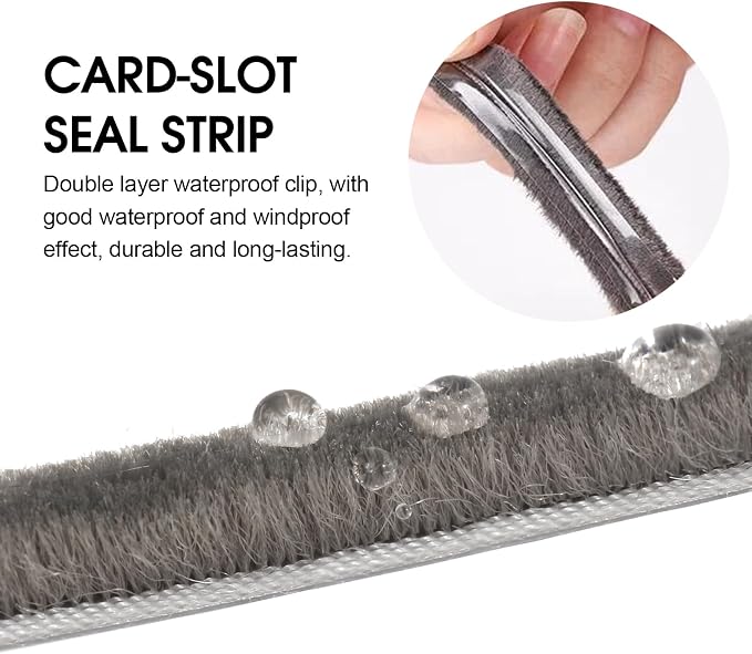 16 Ft 196 Inch Sliding sash Windows Doors Tape Pile Draught excluder Brush Seal - Image 3