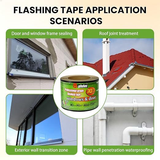 Bghdas Flashing Tape for Windows & Doors, 3.75" x 30' | Industrial Strength for - Image 5