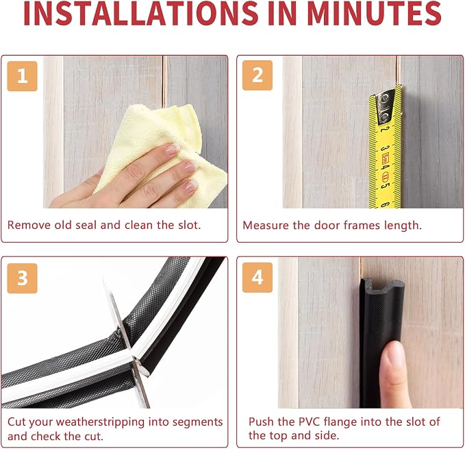 40 Feet Long Reach Door Weather Stripping Door Seal Strip, New Upgraded - Image 7