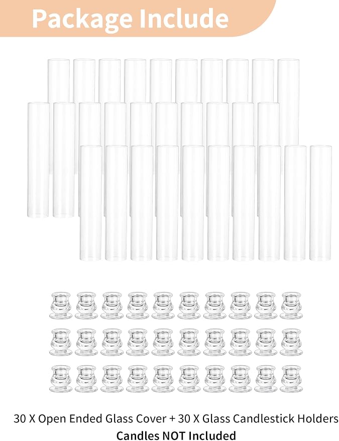 NUPTIO Hurricane Glass Candle Holders Bulk - Image 7