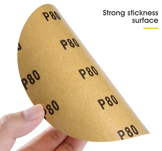 100 PCS 6 Inch PSA Sanding Discs 80 Grit Sticky-Back Sandpaper | Adhesive - Image 5