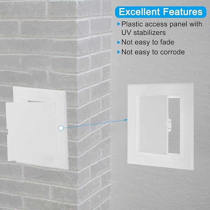 PATIKIL 5x5 inch Removable Hinged Access Panel, ABS Plumbing Access Doors Easy - Image 3