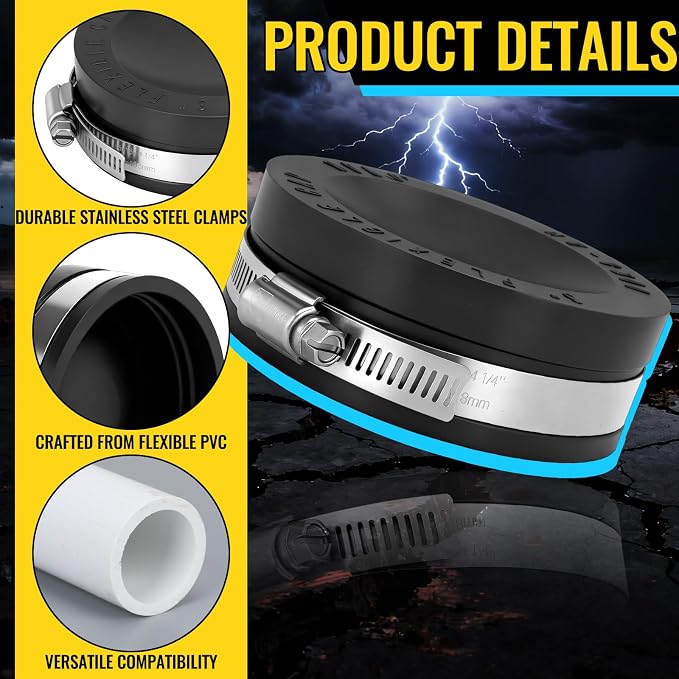 12 Pack 3 Inch Flexible PVC Pipe Cap - Image 3
