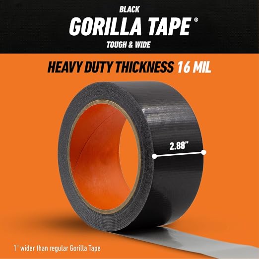 Gorilla Tough & Wide Heavy Duty Duct Tape, 2.88" x 25 yd, Indoor & Outdoor Use - Image 7