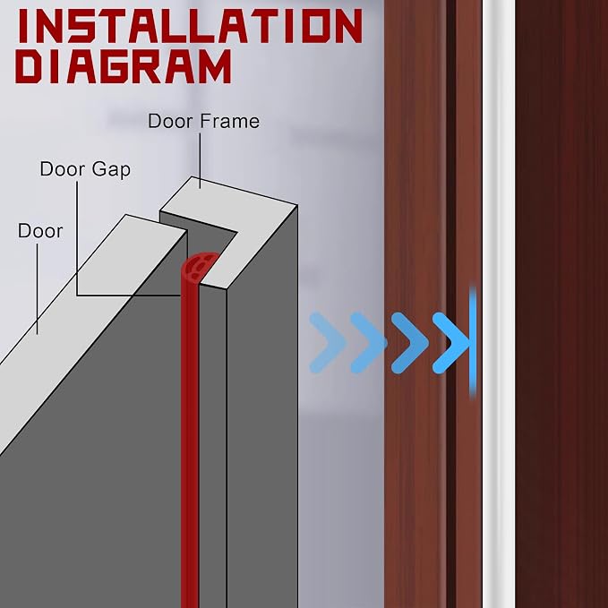40Ft EPDM Rubber Weather Stripping Door Seal, Self-Adhesive Rubber Window Seal - Image 5