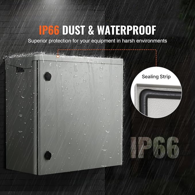 VEVOR Electrical Enclosure, NEMA 4 Outdoor Enclosure, IP65 Waterproof & - Image 4