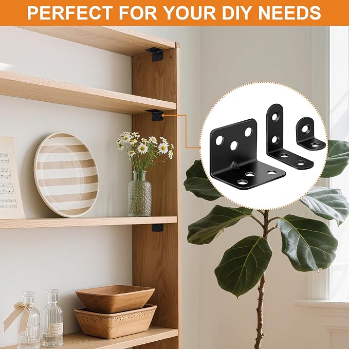 26 Pack L Bracket Corner Brace Kit, 3 Sizes Stainless Steel Corner Bracket | 90 - Image 6