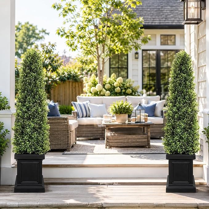 3.5ft Topiary Trees Artificial Outdoor Set of 2 - Image 7