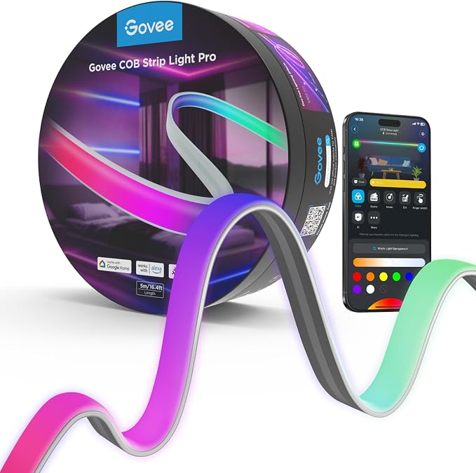 Govee 16.4ft COB LED Strip Light Pro, RGBICW Light by Unknown