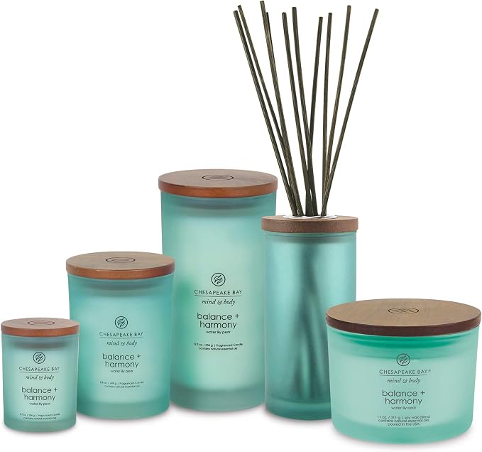 Chesapeake Bay Balance + Harmony Scented Candle Water Lily Pear Fragrance 50 - Image 5