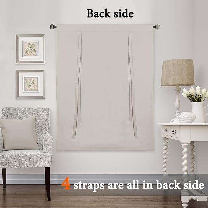 H.VERSAILTEX Blackout Tie Up Curtain Thermal Insulated Window Shade Light - Image 7
