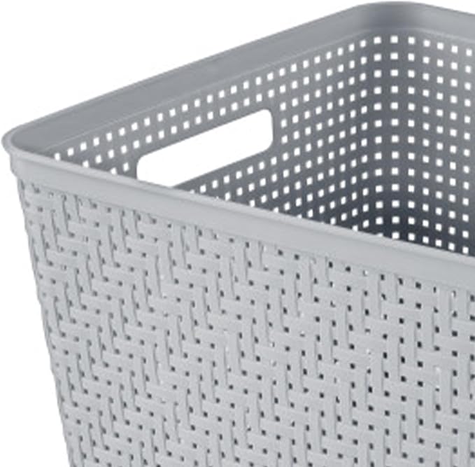 Sterilite 18 Pack Plastic Storage Bin Organization Containers, Tall Baskets - Image 7