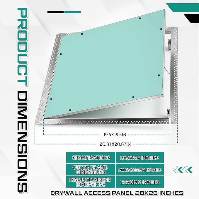 Wesiti 2 Pack 20" X 20" Aluminum Drywall Access Panel - Image 2