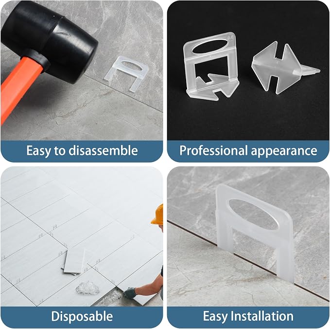 2000 Tile Spacers 1/8 Inch Tile Leveling Clips - Image 5
