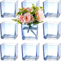 Square Glass Vases Set of 9, Square Vase by MARTAGE