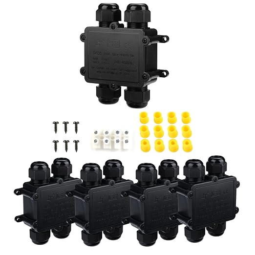 IP68 Waterproof Junction Box, H-Shape 4-Way Outdoor Electrical Box withM25 by TynosccoJoyfulLittle