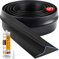 Jin&Bao Black Garage Door Threshold Seal 12FT Rubber Strip & 1 Adhesive | by Jin%26Bao