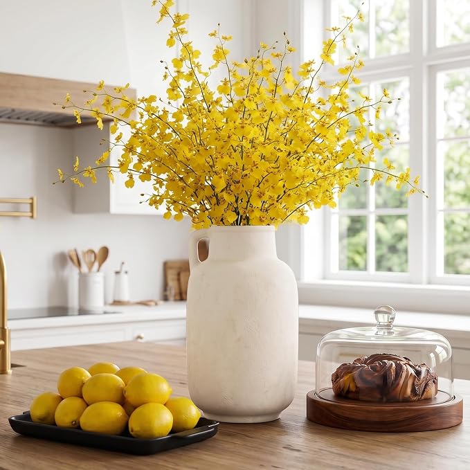 Ceramic Flower Vase, 9.3in Farmhouse Table Rustic Vases, Small Flower - Image 8