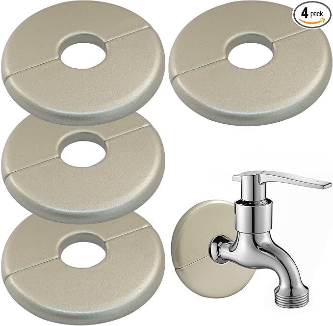 4 Pcs Gold Wall Split Flange Escutcheon Plate by Rierdge