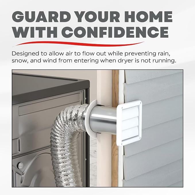 Deflecto Outdoor Dryer Vent Cover 4-Inch - Image 4