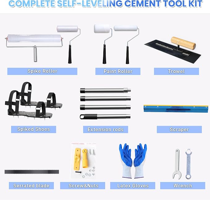 Self Leveling Cement Tool Kit, Concrete Floor Epoxy Tool Kit - Image 7