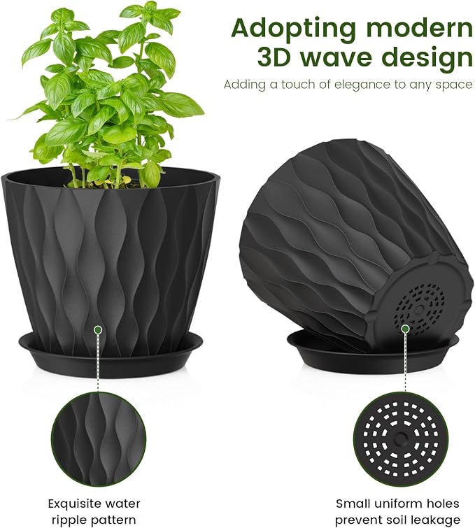 Meowell 7/6.5/6/5.5/5/4.5/4 inch Plant Pots - Image 3