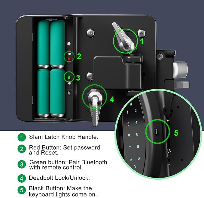 RV Door Lock Replacement, All-Metal Smart Keyless Entry Camper Door Lock | - Image 5