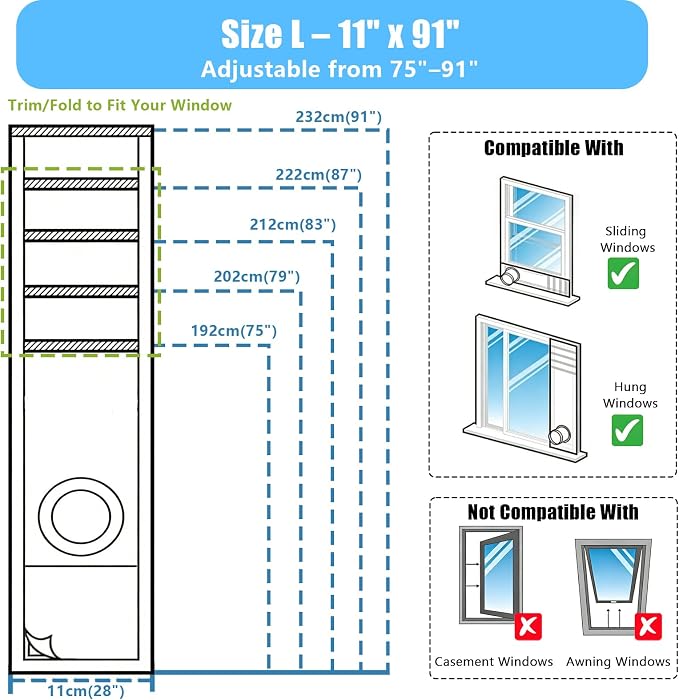 Portable Air Conditioner Window Seal Kit - Image 6
