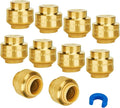 10-Pack Push Fit End Cap, 1/2-Inch Push-to-Connect PEX Fittings | Brass by SUNGATOR