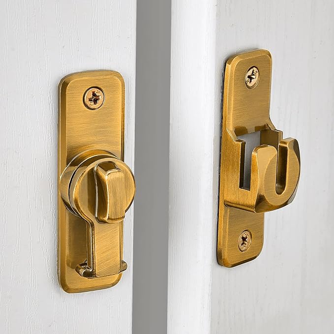 2 Pcs Brass 90/180 Degree Flip Latch, Zinc Alloy Barn Door Latch | Right Angle - Image 6