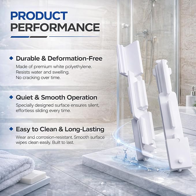 Novabright 8 Pack Sliding Shower Door Bottom Guide, Track Sill Guide - Image 3