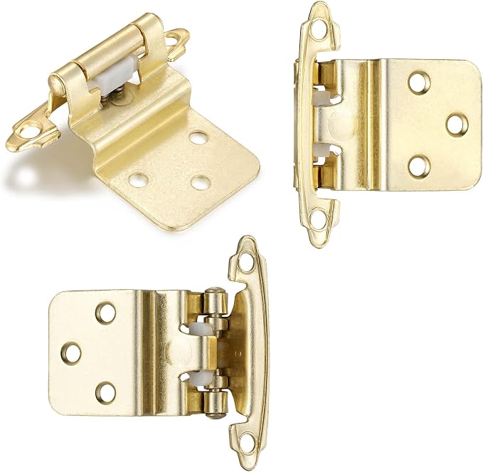Gold Cabinet Hinges, 3/8” Inset, 10 Pack | - Image 6