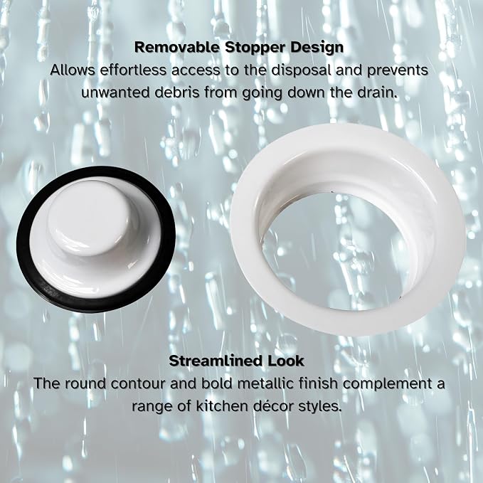 Westbrass A2089-50 4-1/4" Kitchen Sink Waste Disposal Drain Flange and Stopper - Image 6