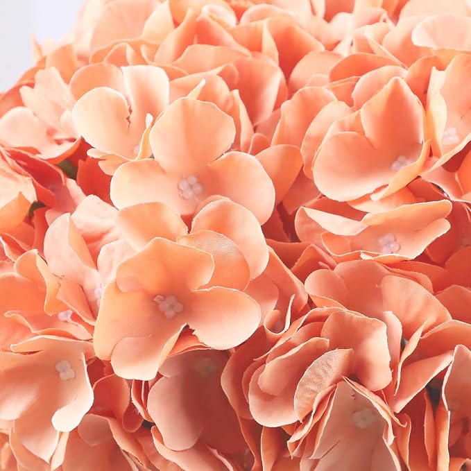 AVIVIHO 65pcs Fake Flowers Terracotta Hydrangea Artificial Flowers Bulk Silk - Image 7
