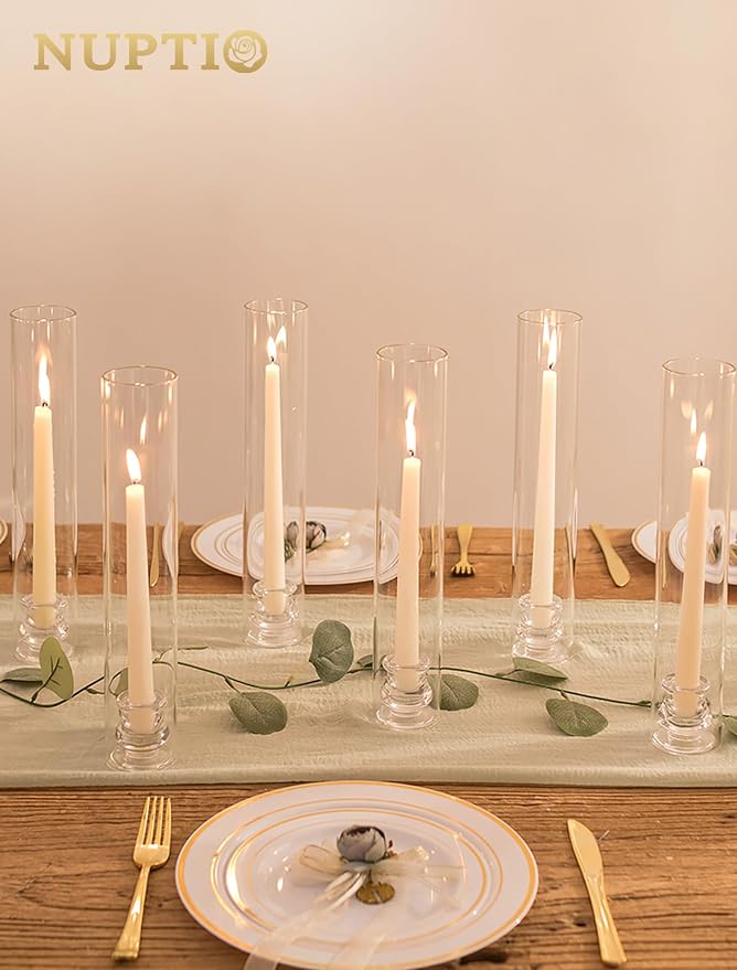 NUPTIO Hurricane Glass Candle Holders Bulk - Image 8