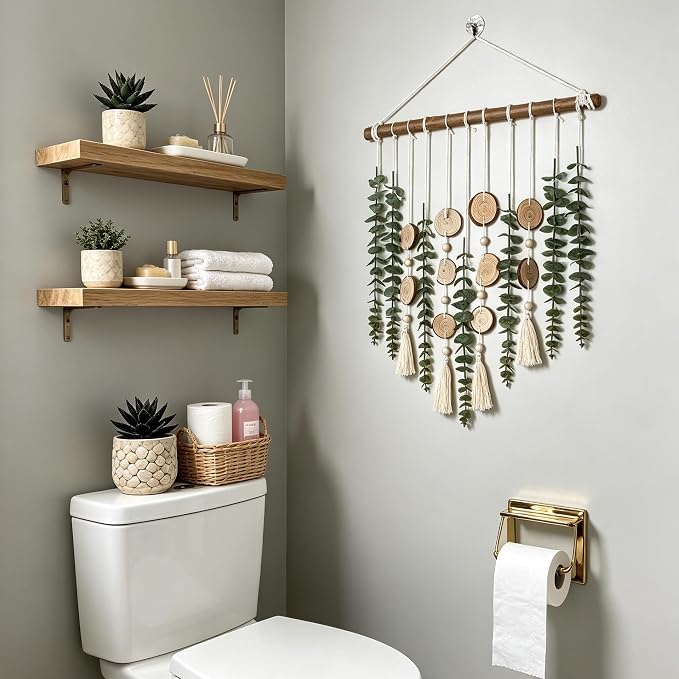 Artificial Eucalyptus Wall Decor Fake Greenery Leaves Stems Wall Hanging Plants - Image 6