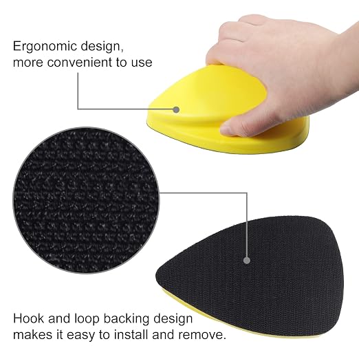 SPEEDWOX 3 Pack Hand Detail Sanding Blocks Mouse Hook and Loop Sanding Pad - Image 2
