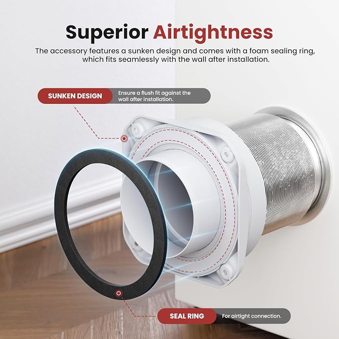 Magnetic Dryer Vent Coupling SDV180 Magnetic Dryer Vent Connector Kit White - Image 3
