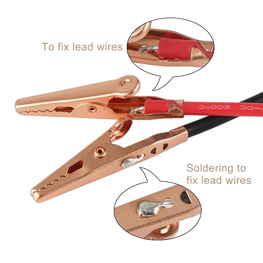 DROK 10pcs Jumper Wires with Alligator Clips Electrical 20 AWG Copper Wire | - Image 3