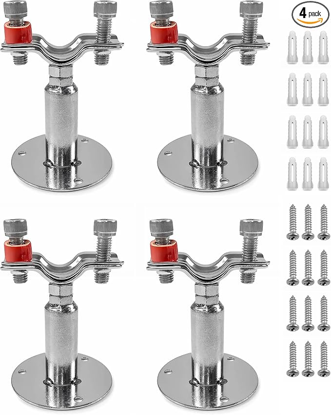 QWORK Adjustable Stainless Steel Pipe Support Bracket Kit by QWORK