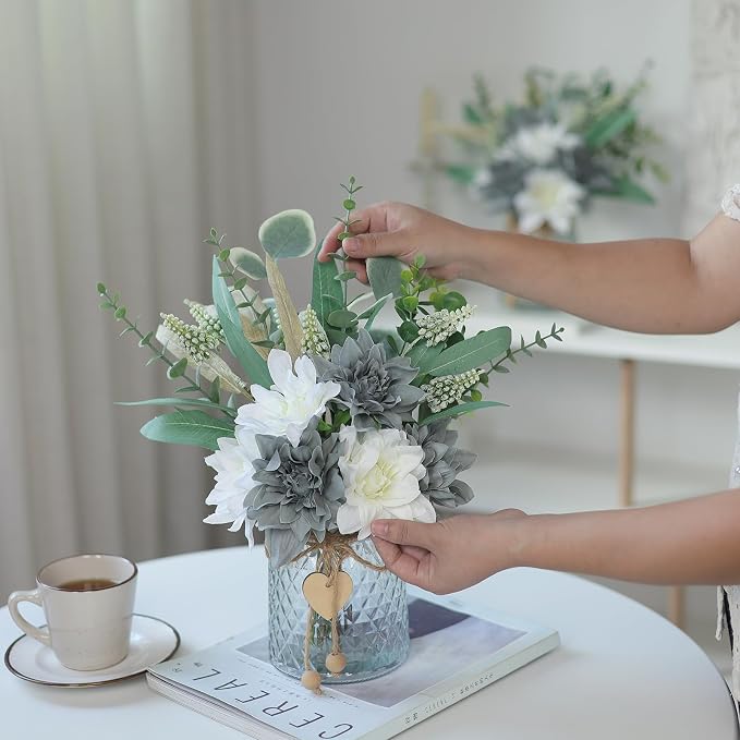 14.5" Artificial Dahlia Flowers - Image 7