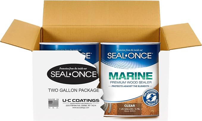 SEAL-ONCE Marine Ready Mix Penetrating Wood Sealer, 2 Gallon, Water-Based - Image 2