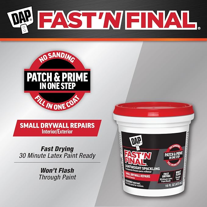 DAP Fast 'N Final Lightweight Spackling, 16 Oz - Image 2