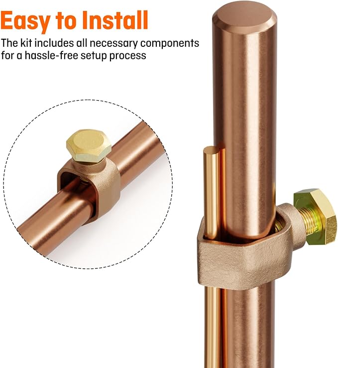3Ft Ground Rod 1/2" Copper Clad Grounding Rod - Image 4
